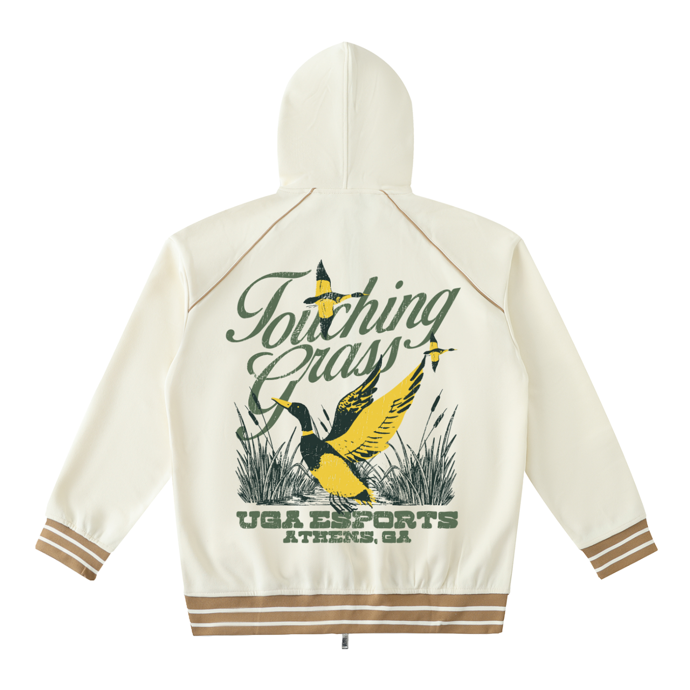 TOUCHING GRASS '26 | STRIPED ZIP-UP